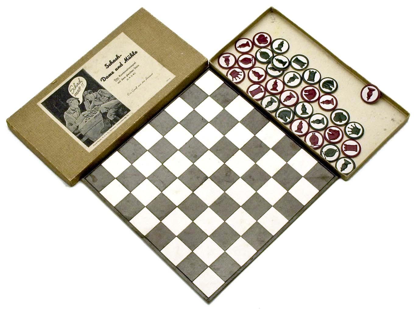 Schach, Dame und Mühle