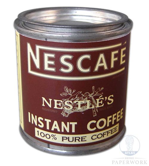 Reproduction Nestlé's Nescafé Instant Coffee label - Atlas Repro Paperwork and Props