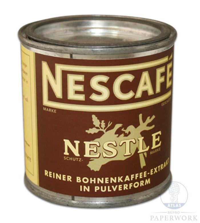 ww ii nescafe instant coffee-can label props-ww2 label props