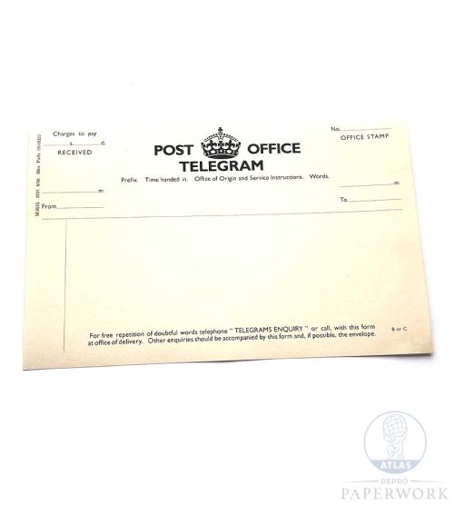 ww2 telegram props-post office document ww2
