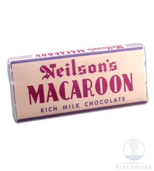 Neilson's macaroon rich milk chocolate-label props-wrapper props-30's props