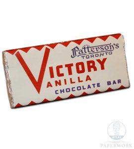 patterson's toronto-Victory vanilla chocolate bar props-label props-vintage props