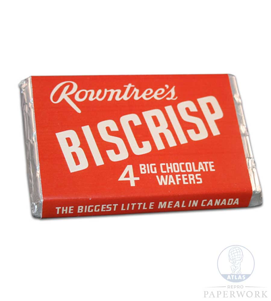 rowntrees big biscrisp chocolate wafers label props-chocolate labels props